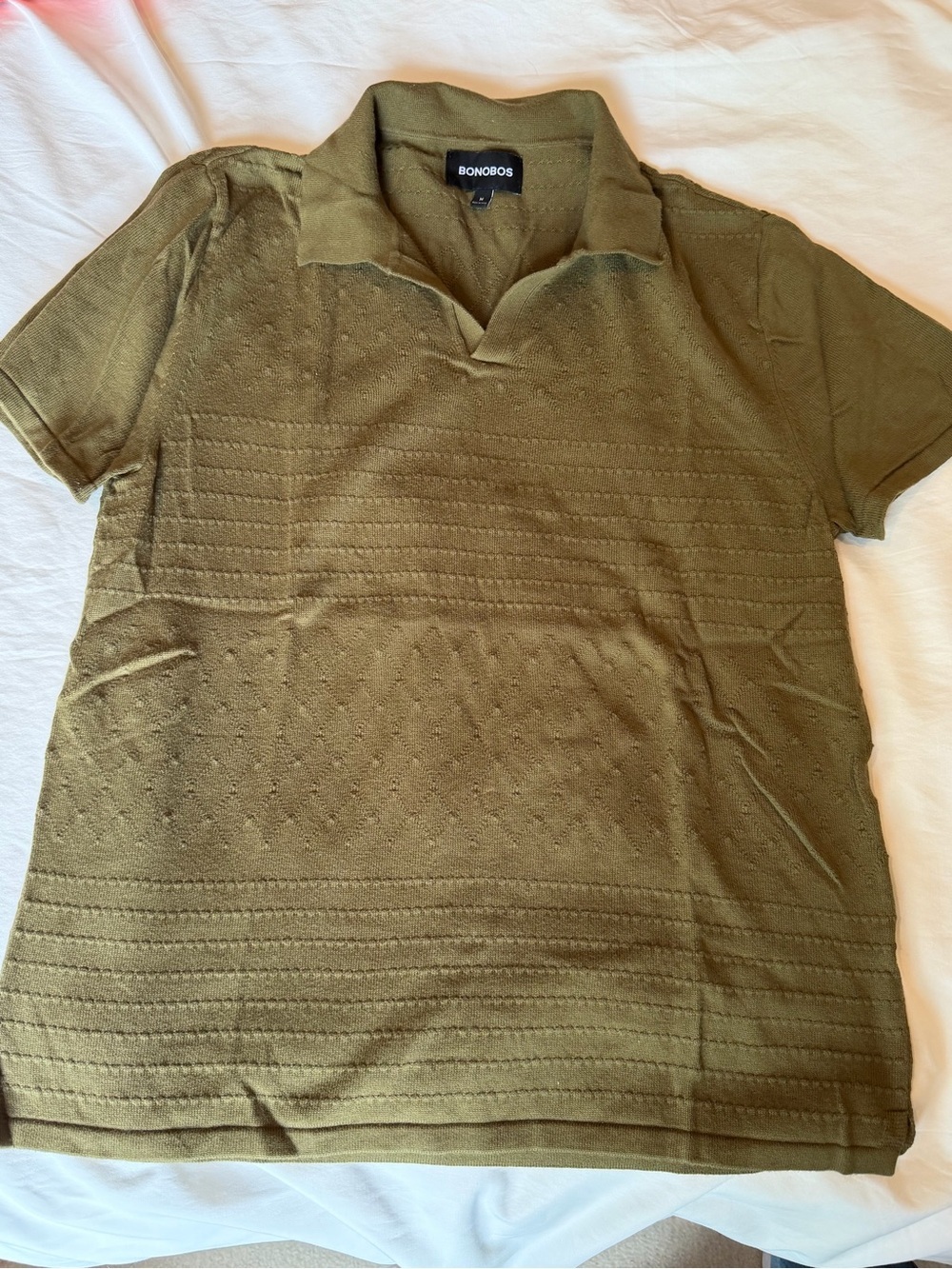 Bonobos Olive Knit Short-Sleeve Polo